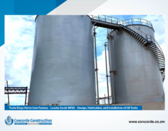 Trade Kings Home Care Factory – Lusaka South MFEZ – Design, Fabrication, and Installation of Oil Tanks